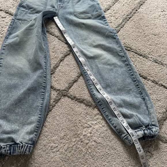 MOTHER The Wrapper Ultra High Rise Jogger ankle Jeans light wash 24 - Picture 4 of 11